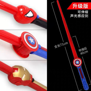 Đồ Chơi Kiếm Ánh Sáng 3 Khúc Rút Gọn - Gậy Âm Thanh Ánh Sáng Siêu Nhân Cho Bé
