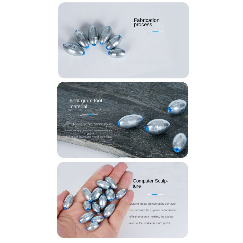 TOPTOOLCX 20 Chiếc Chìm Câu Cá, Chất Liệu Thép carbon Hợp Kim 3g / 4g / 5g / 6g / 7g / 8g / 9g / 10g Chìm Trọng Lượng Câu Cá, Cá Chép Trọng Lượng Chì Rỗng Dụ Chì Trọng Lượng Câu Cá