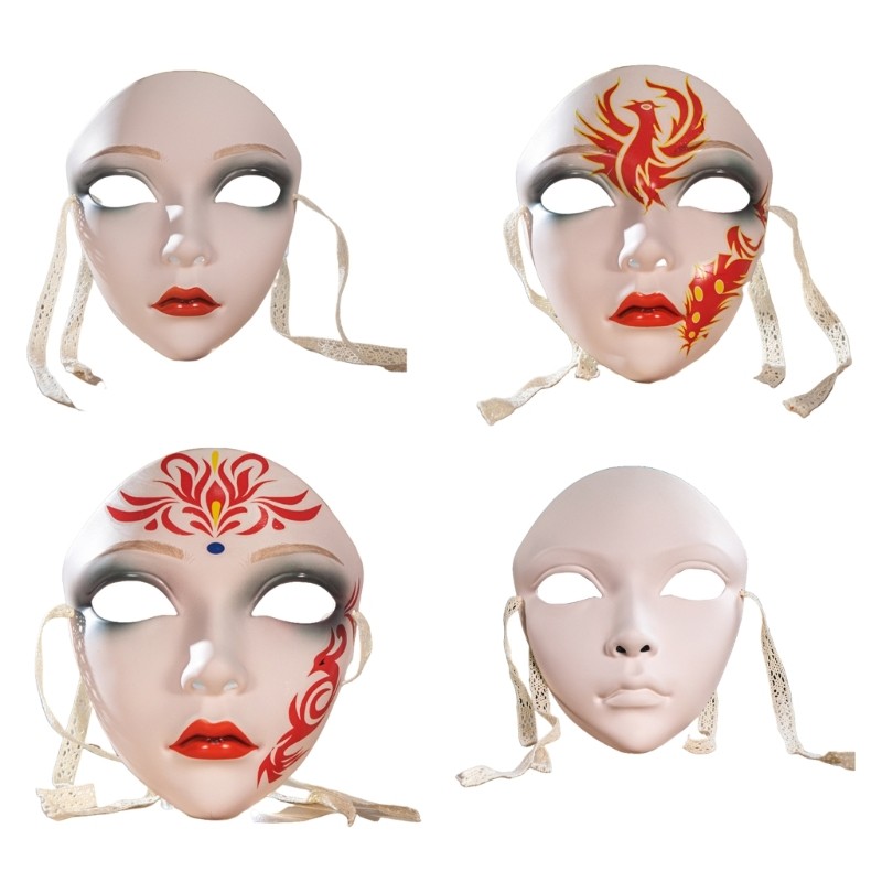 Vic Vẽ tay Halloween Party Full Face Hóa trang dành cho nữ