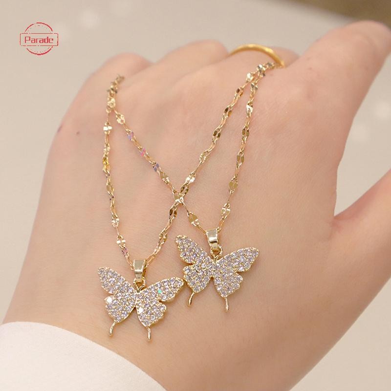 Vòng cổ mặt dây chuyền vàng thời trang Hàn Quốc cho nữ dây chuyền cổ bằng thép không gỉ Trang sức nữ VN