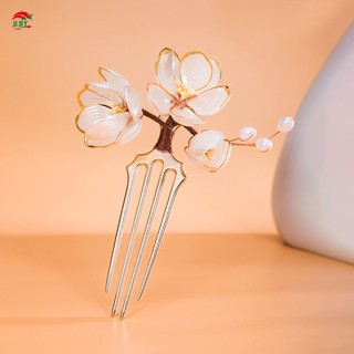 Lược Tóc Hợp Kim Cô Dâu Với Ngọc Trai Trang Trí Người Phụ Nữ Hợp Kim Thanh Lịch Lược Barrette
