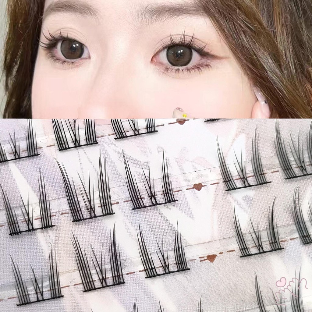 IOIIK 8 hàng-- Dây đen Lông mi giả Phân đoạn Wispy Lash Extension