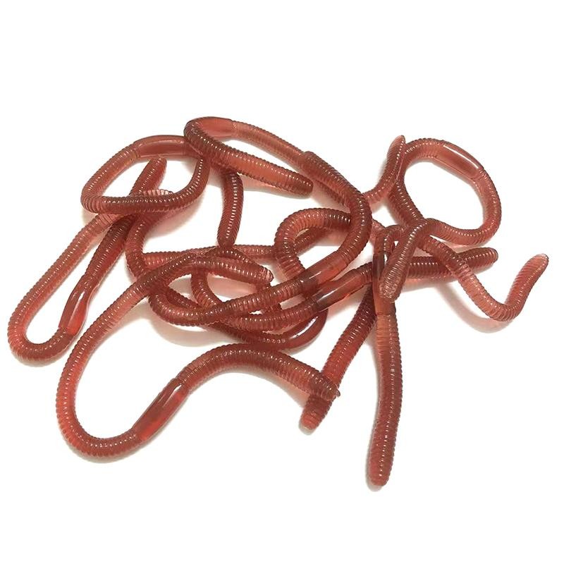TMOY 18cm 5g Mô phỏng côn trùng mô hình TPR cao su mềm động vật nhỏ giả dài giun đất giả giun đỏ TCVN