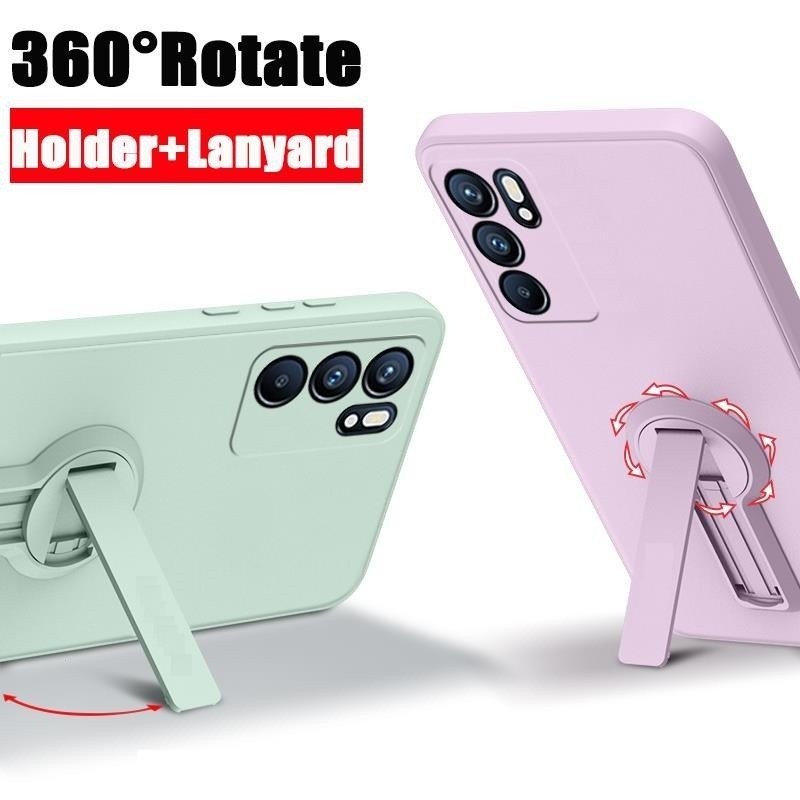 Ốp cho Oppo RENO 6 4g Oppo A16 Oppo RENO 6Z 5g Ốp điện thoại Oppo reno6 Z 5g Ốp mềm Ốp chống sốc mịn bảo vệ silicon lỏng thiết kế mới 360 ° với giá đỡ ytxzzj01