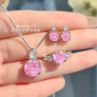 Châu Âu Mỹ ins Phong Cách Mới Hình Bát Giác Hoa Hồng Cắt Nhiều Màu Sắc Kho Báu Phù Hợp Với Nữ