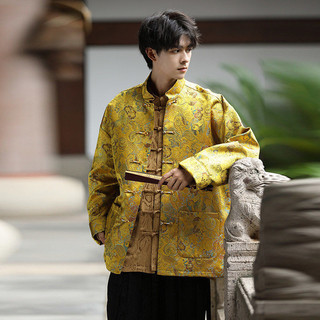 Phong Cách Trung Quốc Mới Retro Jacquard Nút Top Thu Cổ Đứng Tang Phù Hợp Với Áo Khoác Cải Tiến Hanfu Phong Cách Trung Hoa Mới Quần Áo Nam Phong Cách Trung Hoa Retro Jacquard Nút Top Mùa Thu Cổ Đứng Tang Phù Hợp Với Áo Khoác Cải Tiến Hanfu