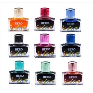 Mực dùng bơm vào bút máy, bút mực hiệu HERO dung tích 40ml: 1 lọ.