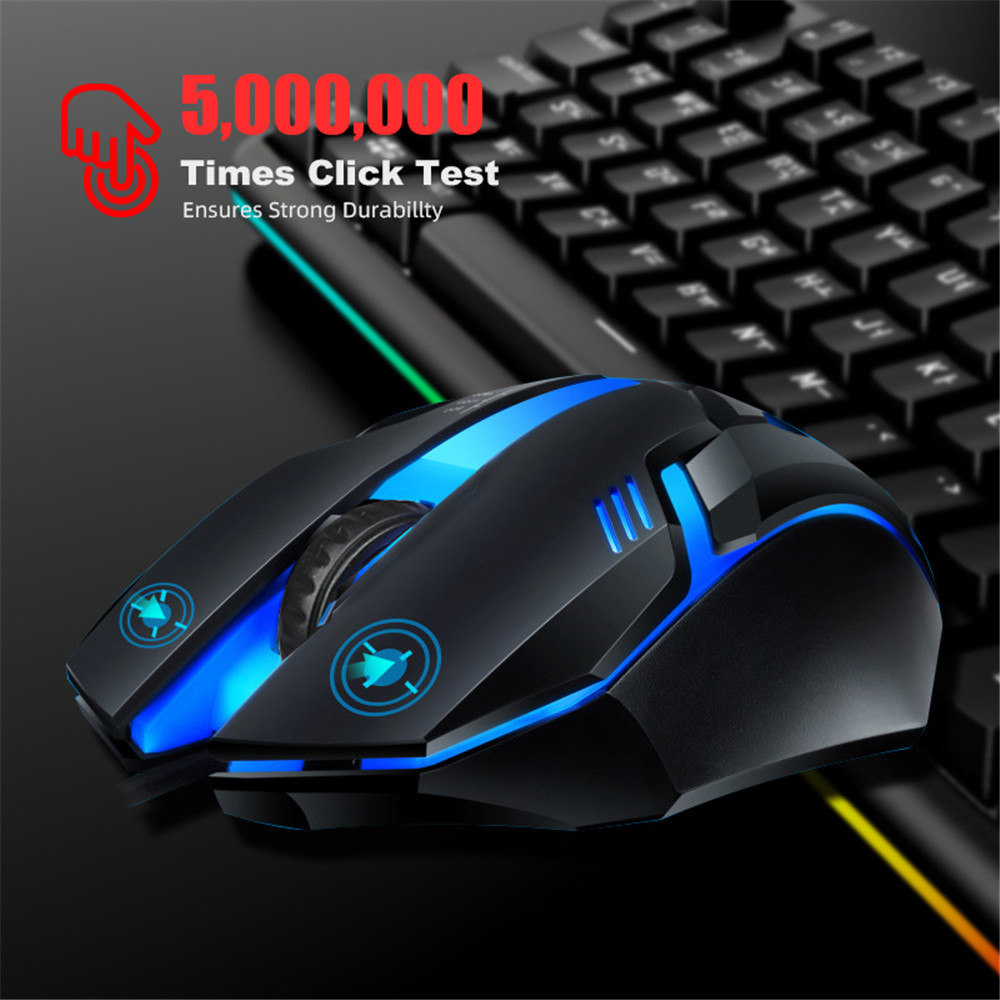 [Sẵn sàng] Chuột chơi Game có dây 7 màu Led Hỗ trợ đèn nền Chuột cáp Usb công thái học với trò chơi máy tính quang Chuột Pc