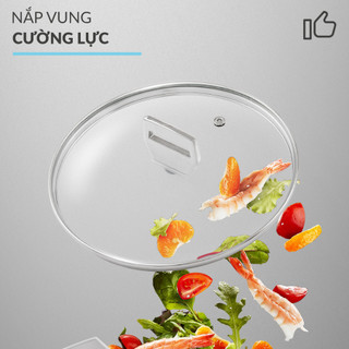Nồi inox liền khối Haatz CIC6381 bắt nhiệt nhanh truyền nhiệt đều, an toàn cho sức khỏe