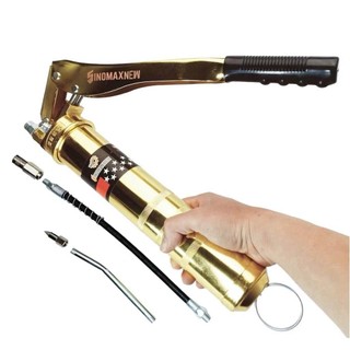 Bơm mỡ bò cầm tay 900cc 2 xilanh siêu khoẻ Sinomax , bơm mỡ sử dụng mỡ nhồi và mỡ sâu