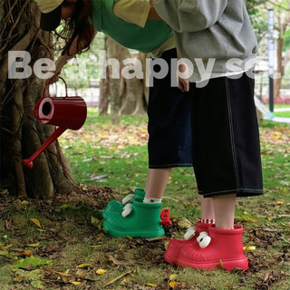 Xixitiao Giày Đi Mưa Nữ, Gót Trung Bình, Chống Thấm Nước, Thích Hợp Cho Hoạt Động Ngoài Trời
