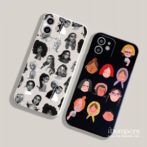 ibumpers Ốp Điện Thoại iPhone Họa Tiết Người Phụ Nữ Sành Điệu Mát Mẻ Cho IPhone 16 15 14 12 13 11 Pro Max IP 7 8 Plus X XS XR Ốp Lưng Silicon Mềm Chống Sốc