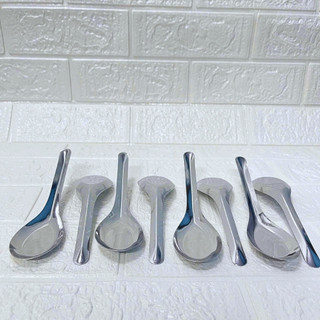 [Giá Xưởng] Combo 10 Muỗng Canh Bầu Inox 304 – Dài 15cm – Ăn Cơm, Phở, Cháo – Dùng Gia Đình/Nhà Hàng