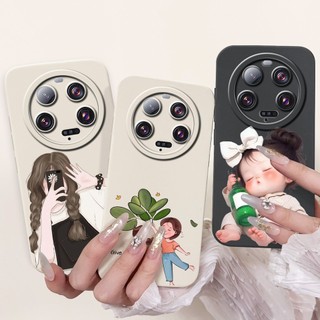 Ốp Chống Sốc Cho Xiaomi Mi 13 Ultra 5G Ốp Lưng Thỏ Mèo Hoạt Hình Vỏ Silicon Mềm Cho Xiaomi Mi 14 Ultra 5G Vỏ Điện Thoại