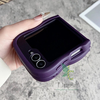Ốp điện thoại Ranslucent từ tính cho Samsung Galaxy Z Flip 7 Z Flip 6 Z Flip 5 Z Flip 4 / 3 Vỏ khung gợn sóng xoăn