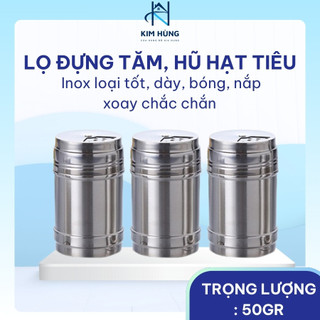 [Giá Xưởng] Lọ Đựng Tăm/Hạt Tiêu Inox 304 Cao Cấp – Chống Gỉ, An Toàn Vệ Sinh, Nắp Xoay Tiện Dụng