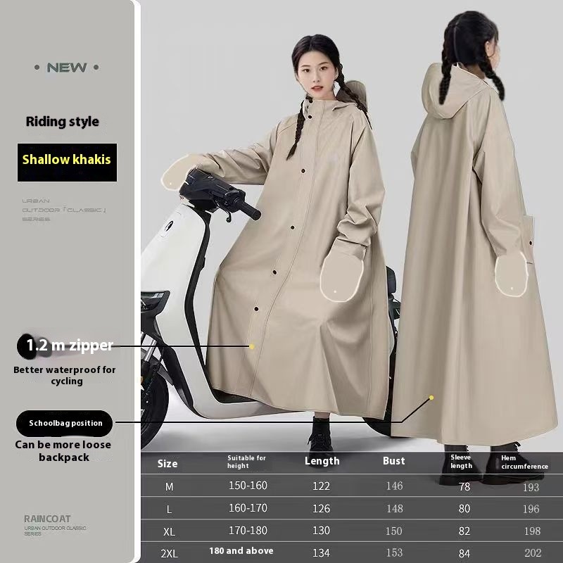 VG Người Lớn Ngoài Trời Đi Xe Điện Unisex Dày Toàn Thân Áo Mưa