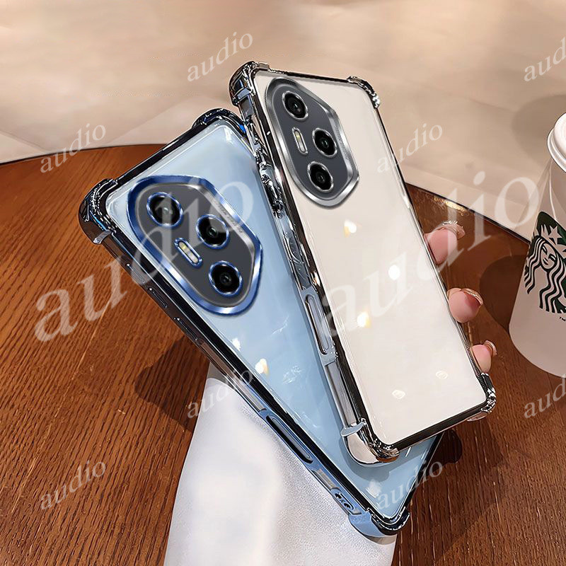 Ốp lưng trong suốt mạ góc chống sốc silicon mềm cho HONOR 400 Pro 5G