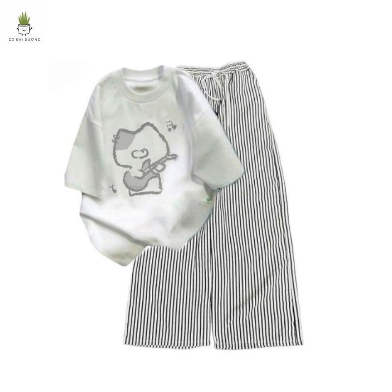 Tổng Hợp Các Sét Bộ Quần Ống Suông Vải Đũi Xốp    + Mix Áo Phông từ chất liệu cotton ---quanaao94