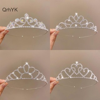 Thời Trang Nhà Máy Cô Dâu Vương Miện Vàng Cưới Phụ Kiện Tóc Pha Lê Kim Cương Giả Cô Dâu Cưới Tiaras Và Vương Miện Mũ Đội Đầu Trang Trí Tóc QrhYK