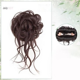 JULYHOT Sợi Chịu Nhiệt Tổng Hợp Tự Nhiên sels Xoăn Sóng Tóc Lộn Xộn Bun Dành Cho Nữ Và Bé Gái Tiệc Cưới Hàng Ngày Massivedeals