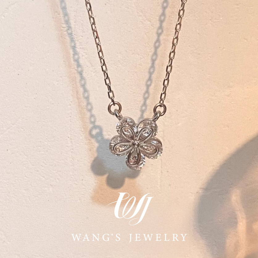 Vòng cổ hoa WJ 2025 vụ nổ mới nhẹ sang trọng niche vòng cổ tại công chúa lớn bé gái dây chuyền xương đòn phụ kiện gió lạnh