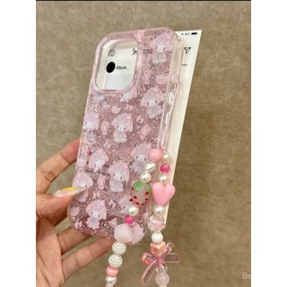 Ốp điện thoại cho iPhone, dễ thương, lấp lánh, toàn màn hình, chân váy dâu, My Melody, ốp cho iPhone 16/15/14 Pro, 13/12, trái tim nữ tính, 11, ốp bảo vệ OUZR