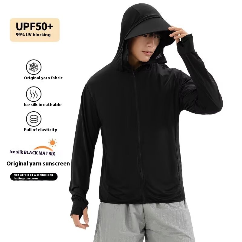 Áo khoác chống nắng nhẹ mùa hè dành cho nam có khả năng chống tia cực tím UPF50 +