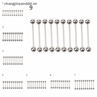 # yanddd # 10 Chiếc Lưỡi Inox Rốn Núm Vú Barbell Nhẫn Thanh Body Piercing.
