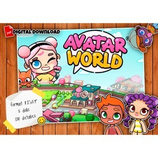 Cuốn abum  búp bê giấy  Căn hộ Toca Boca avatar world -Đồ chơi thủ công DIY