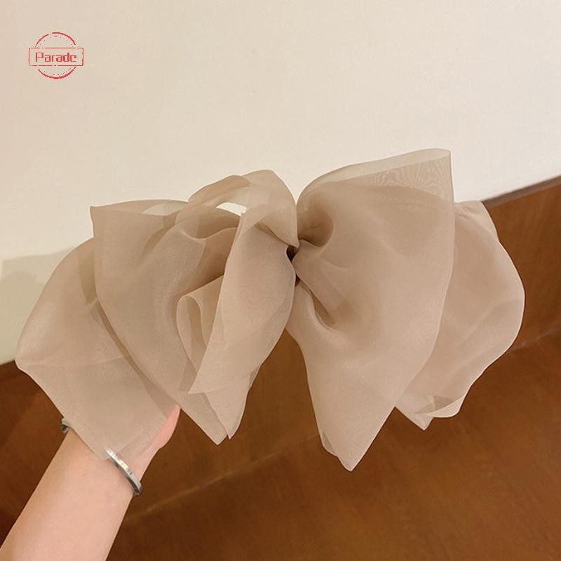 Diễu Hành Oversize Tóc Nơ Bé Gái Kẹp Tóc Cho Nữ Lưới Sợi Nơ Ruy Băng Khăn Kẹp Tóc Công Chúa Cưới Phụ Kiện Tóc Mùa Xuân Kẹp VN