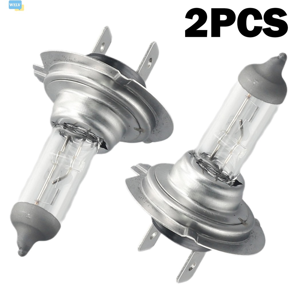 < Welv > Bộ 2 Bóng Đèn Pha Xenon 12V Xe H7 55W 6000K Bóng Đèn Trắng Halogen
