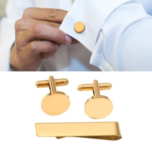 Bộ kẹp cà vạt và khuy măng sét bằng thép không gỉ chắc chắn Yoo Thiết kế cho các cuộc họp kinh doanh và các dịp trang trọng Sử dụng hàng ngày