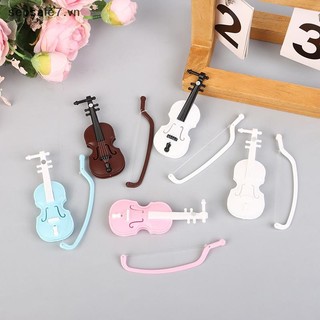 [-d] Mô phỏng vĩ cầm thu nhỏ Violin Handmade Để bàn Trang trí đàn violin Phụ kiện nhà búp bê không mùi {vn}