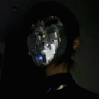 Mặt nạ hóa trang Tương lai Gương nhấp nháy Nhóm khiêu vũ Mặt nạ Full Face Nửa mặt Halloween Hóa trang Đảng Hiển thị