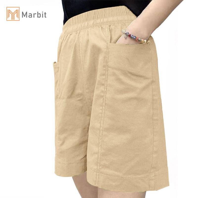 Marbit 2023 Nữ Quần Short Cotton Rời Cao Cấp Hàn Quốc Thường Ngày Túi Lớn Thời Trang Mới