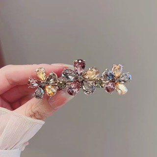 Mauropoli [Sẵn Sàng] Tính Khí Nữ Hàn Quốc Cao Cấp Pha Lê Kẹp Tóc Mẹ Phong Cách Nửa Tie Tóc Kim Cương Giả Mũ Đội Đầu Kẹp Tóc Đầu Sau Kẹp Mùa Xuân