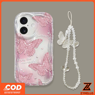 Ốp cho Oppo a3x A60 A79 5G A3 Pro A38 A18 A57 A58 A98 A78 a17k A55 A54 A16 A15 A77 A74 A93 A92 A12 A3S A5 A7 A5S a15s A31 A53 A76 dây đeo bướm pha lê đơn giản chống sốc TPU