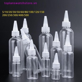 Toplanswatchstore 10-200ml Nhựa Bóp Nhỏ Giọt Có Vít Trong Suốt Mắt Mực Lỏng Dầu Nhỏ Giọt Chai Sắc Tố Sơn Hộp Đựng VN