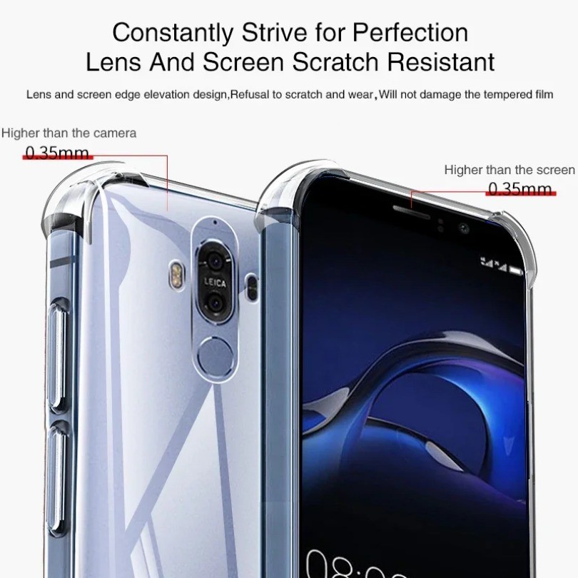 Ốp Điện Thoại Túi Khí Sang Trọng Cho Huawei Mate9 Mate 9 Pro 9Pro Mềm Trong Suốt Coque Silicon Chống Sốc Mỏng Ốp Lưng Trong Suốt Funda