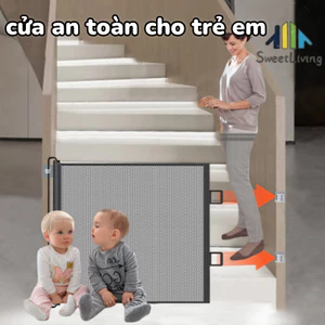 cửa an toàn cho trẻ em,Lưới mịn đa năng An toàn cầu thang cho trẻ em,lắp đặt đơn giản, hàng rào bảo vệ cho bé