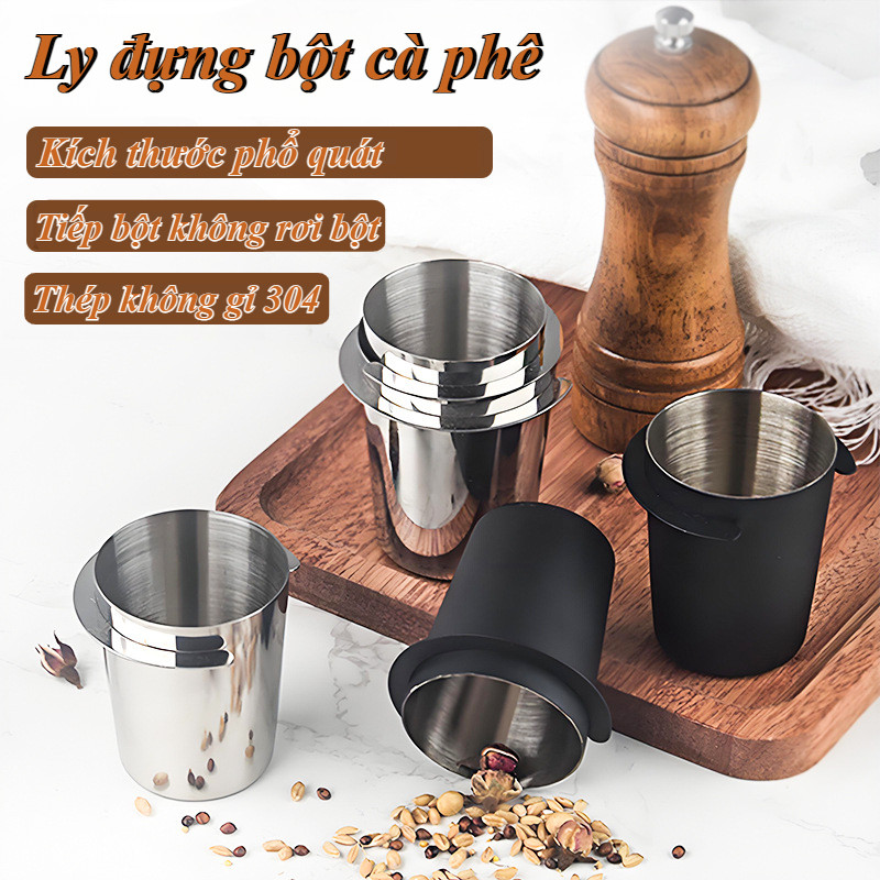 Ly đựng bột cà phê Thép không gỉ 304 Thuận tiện dosing cup,Phụ kiện máy xay cà phê,Tách bột