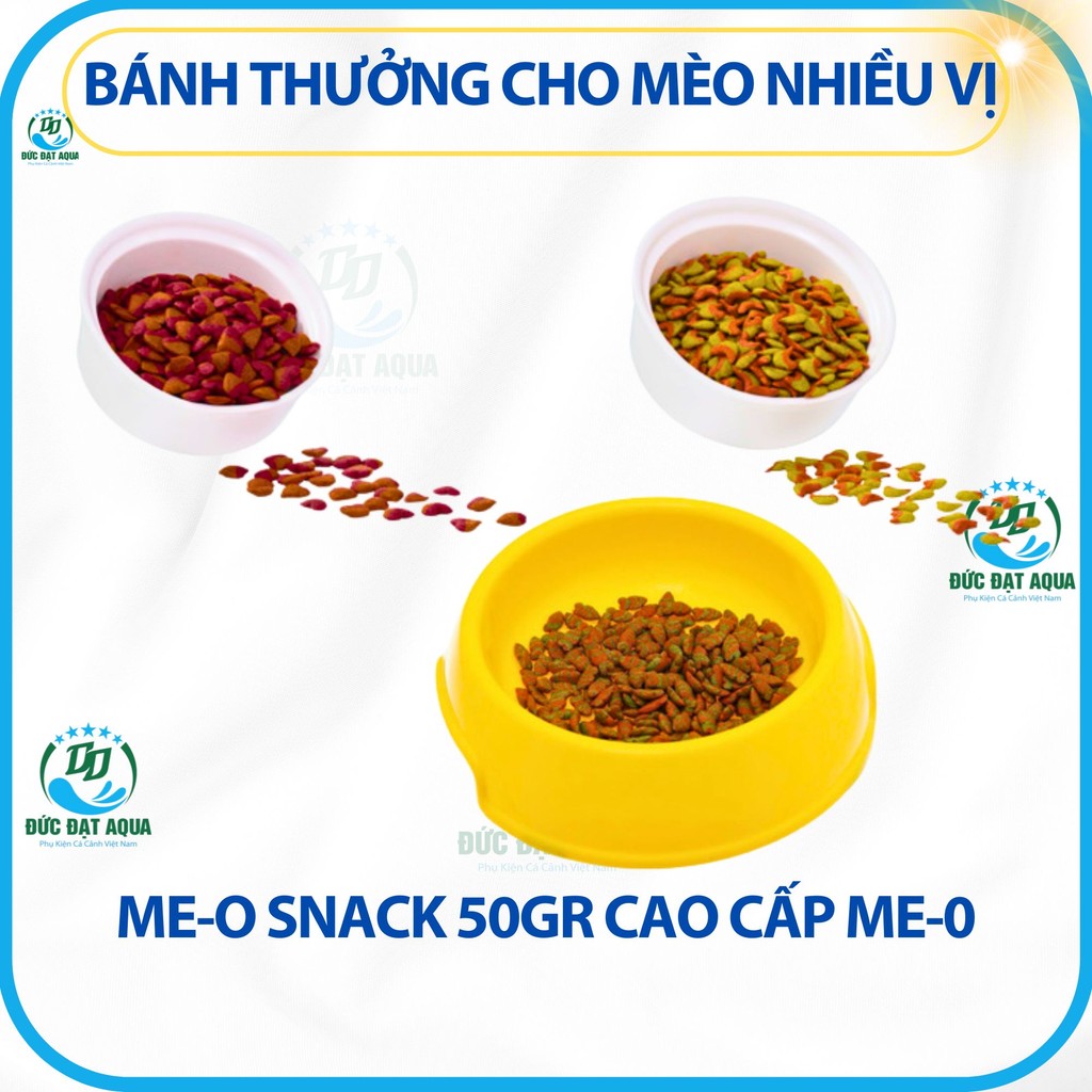 Bánh Thưởng Cho Mèo Nhiều Vị - Me-O Snack 50gr Hương vị thơm ngon & giòn tan.- Cải thiện thị giác 9