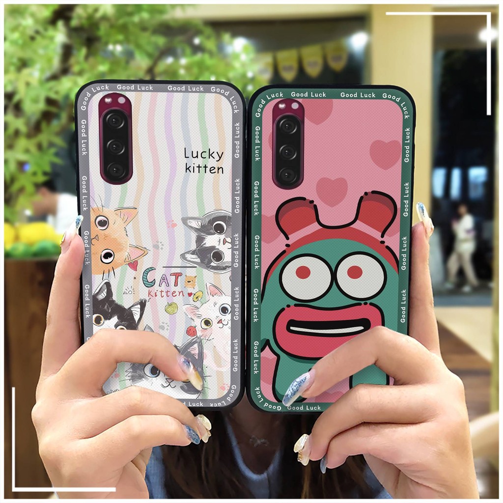 Bảo Vệ Điện Thoại Chống Sốc Ốp lưng Sony Xperia 5 / XZ5 Bền Mềm Ốp Lưng Túi Điện Thoại Bảo Vệ Chống Bụi TPU Hoạt Hình Dễ Thương Chống Va Đập Vỏ Di Động Chống Bụi Bẩn