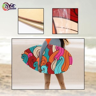 Dovewill Skimboard Ván lướt sóng nhỏ Nước nông gỗ nhẹ có lớp phủ bóng cao Bảng thân xe đa năng cho trẻ em