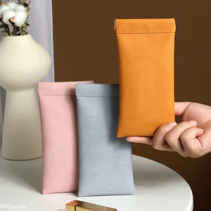 Túi đựng kính mát Unisex Túi đựng kính da Túi đựng kính tự động đóng