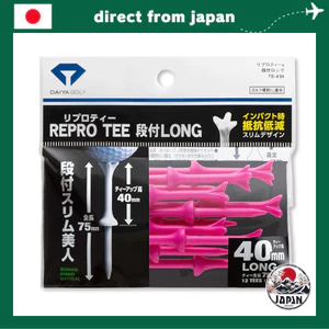 DAIYA GOLF Repro Tee Slim Eco Biomass Golf Tees – Tee golf sinh học mỏng, 12 chiếc