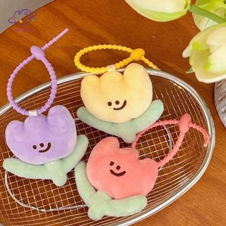 HFTOY Hoạt Hình Dễ Thương Sang Trọng Móc Khóa Mềm Nhồi Bông Hoa Búp Bê Túi Mặt Dây Chuyền Sang Trọng Hoa Trang Trí Phụ Kiện Quà Tặng Bé Gái ~