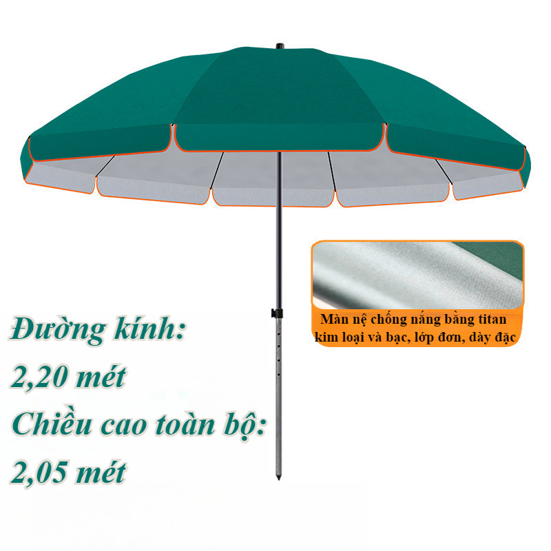 Ô tròn hai tầng ngoài trời 2.2m,Dù Câu Cá Cao Cấp, Che Nắng, Che Mưa Chống Tia UV,Ô 2 Tầng Rộng 2m2
