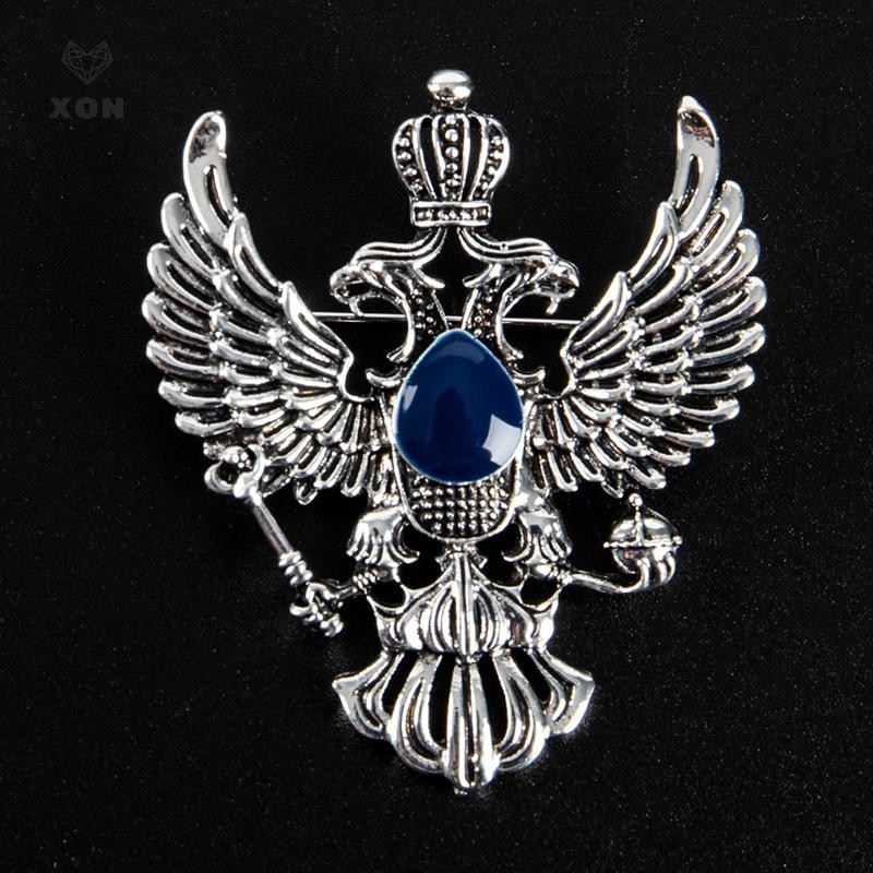 XON Ghim Cài Áo Hình Cánh Đại Bàng / Vương Miện Bằng Kim Loại Kiểu Vintage Cho Nam